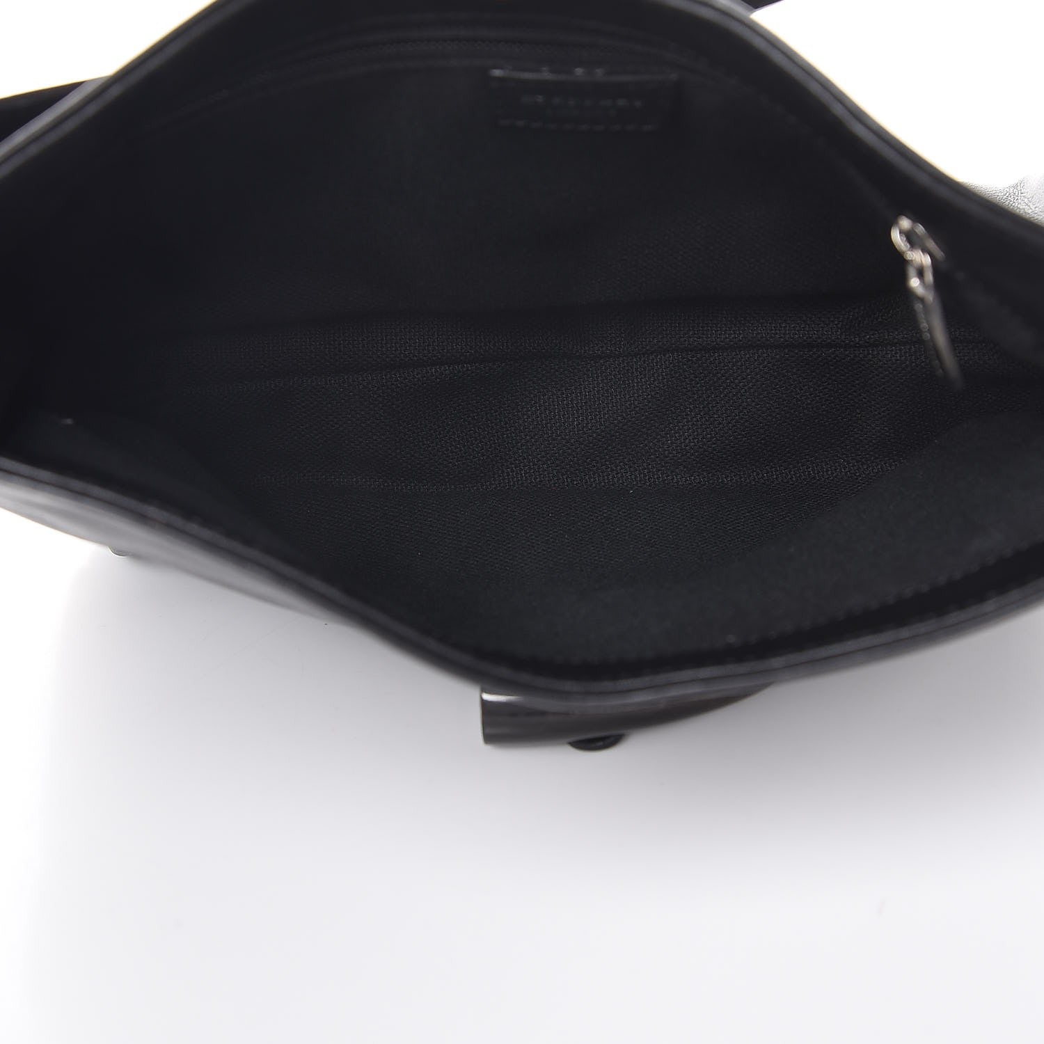 Burberry Smooth Calfskin Haymarket Check Horn Shoulder Bag Black 5 of 8