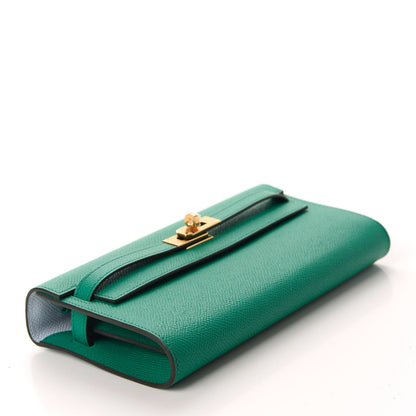 Hermes Epsom Kelly Wallet To Go Vert Jade Bleu Brume 4 of 10