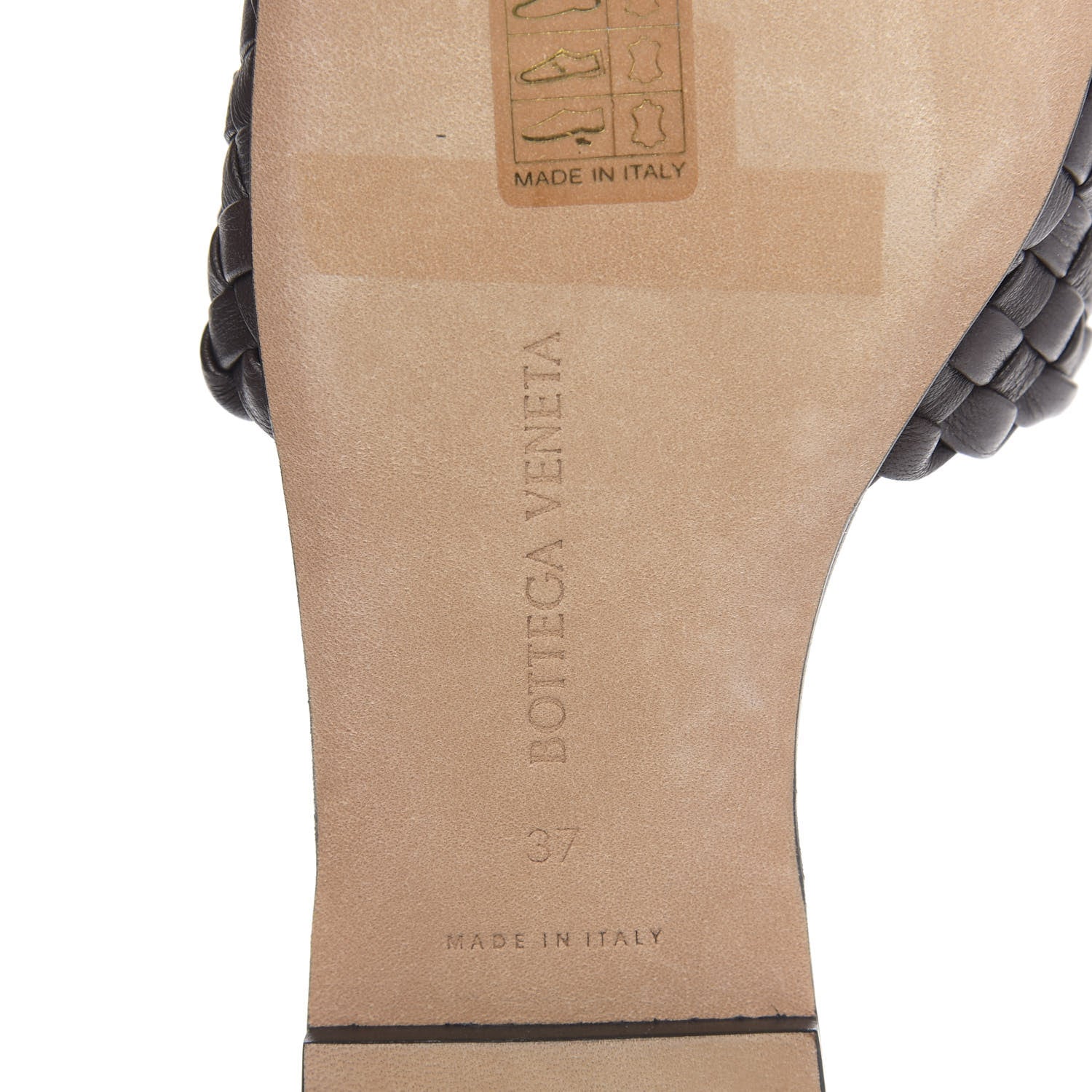 Bottega Veneta Nappa Intrecciato Squared Toe Flat Sandals 37 Espresso 7 of 9
