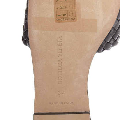 Bottega Veneta Nappa Intrecciato Squared Toe Flat Sandals 37 Espresso 7 of 9