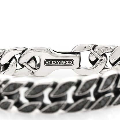 David Yurman Sterling Silver Black Diamond Curb Chain Bracelet 4 of 5