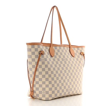 Louis Vuitton Damier Azur Neo Neverfull MM Rose Ballerine 3 of 17