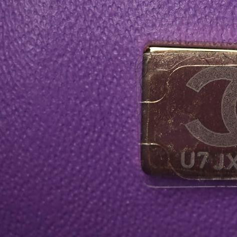 Lambskin Quilted Mini Rectangular Flap Purple