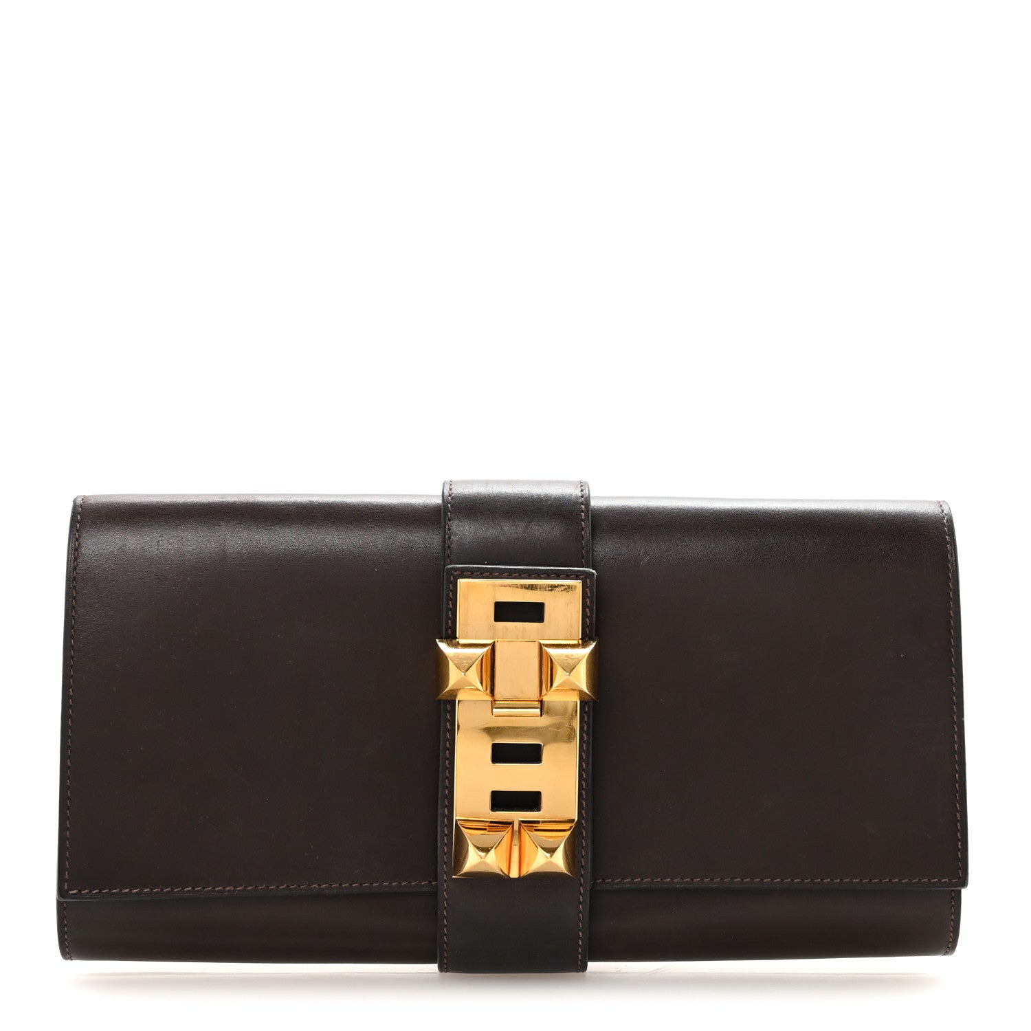Hermes Box Medor 23 Clutch Chocolate 1 of 6