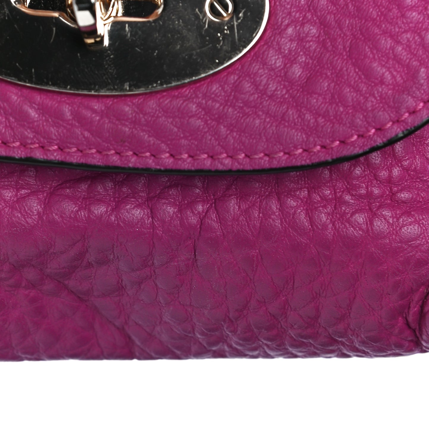 Grained Calfskin Darley Key Pouch Violet