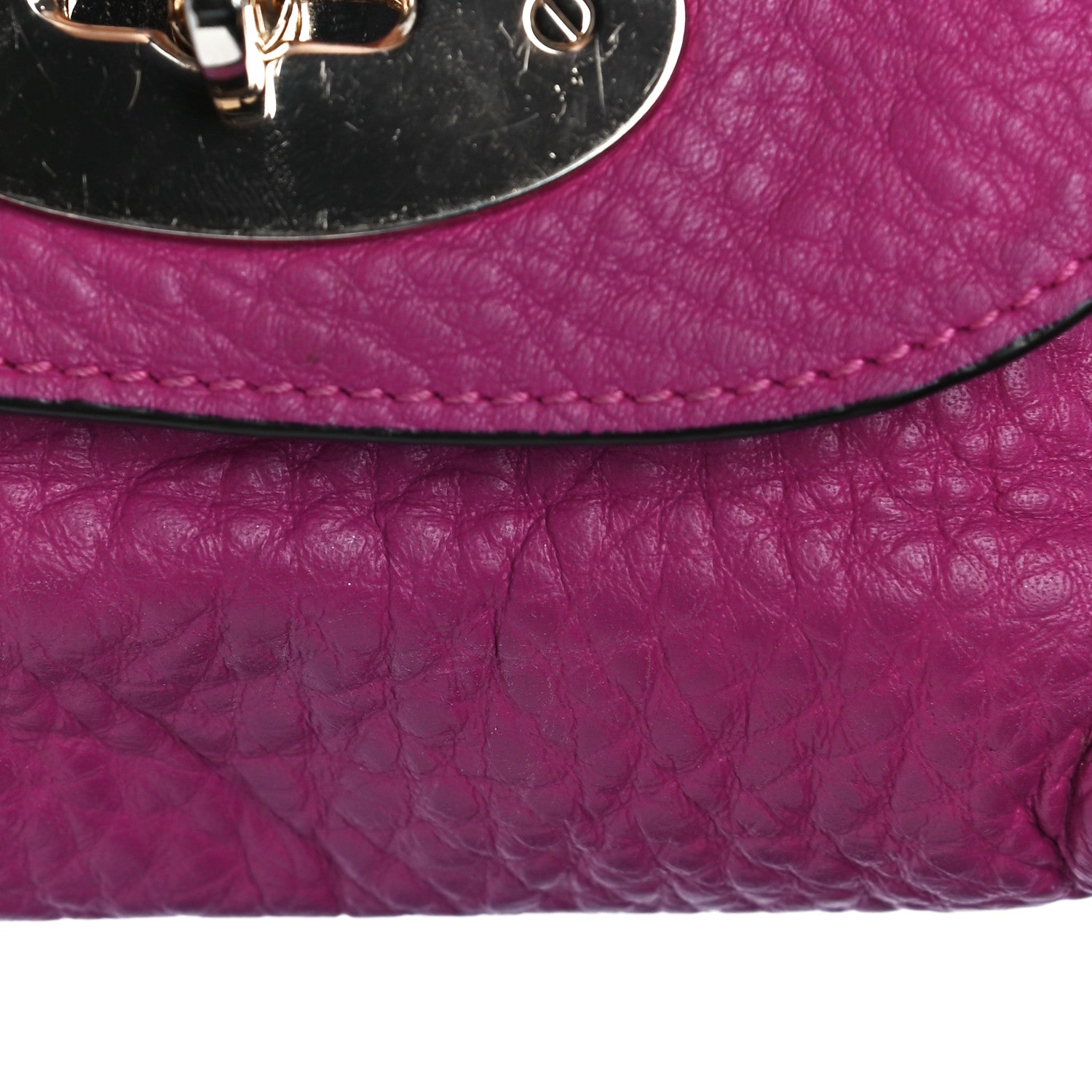 Mulberry Grained Calfskin Darley Key Pouch Violet 10 of 10