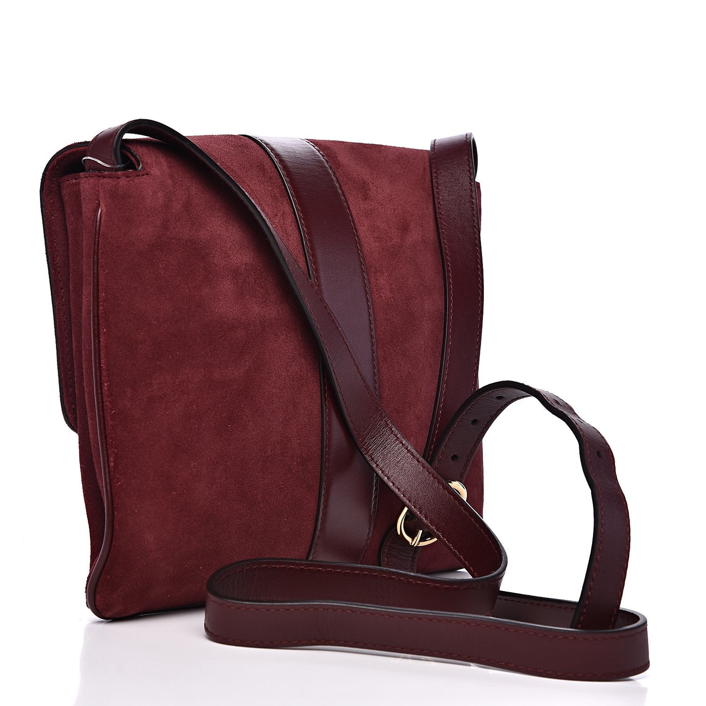 Suede Medium Arli Flap Shoulder Bag Vintage Bordeaux