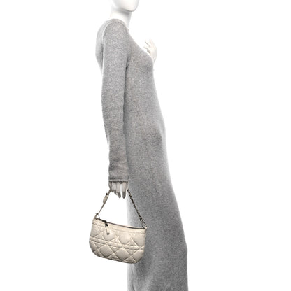 Christian Dior Calfskin Cannage Caro Pouch Latte 2 of 9
