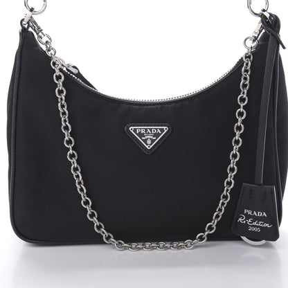 Prada Nylon Re-Edition 2005 Shoulder Bag Black 9 of 11