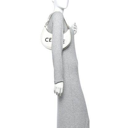 Celine Smooth Calfskin Ava Logo Shoulder Bag White 2 of 9
