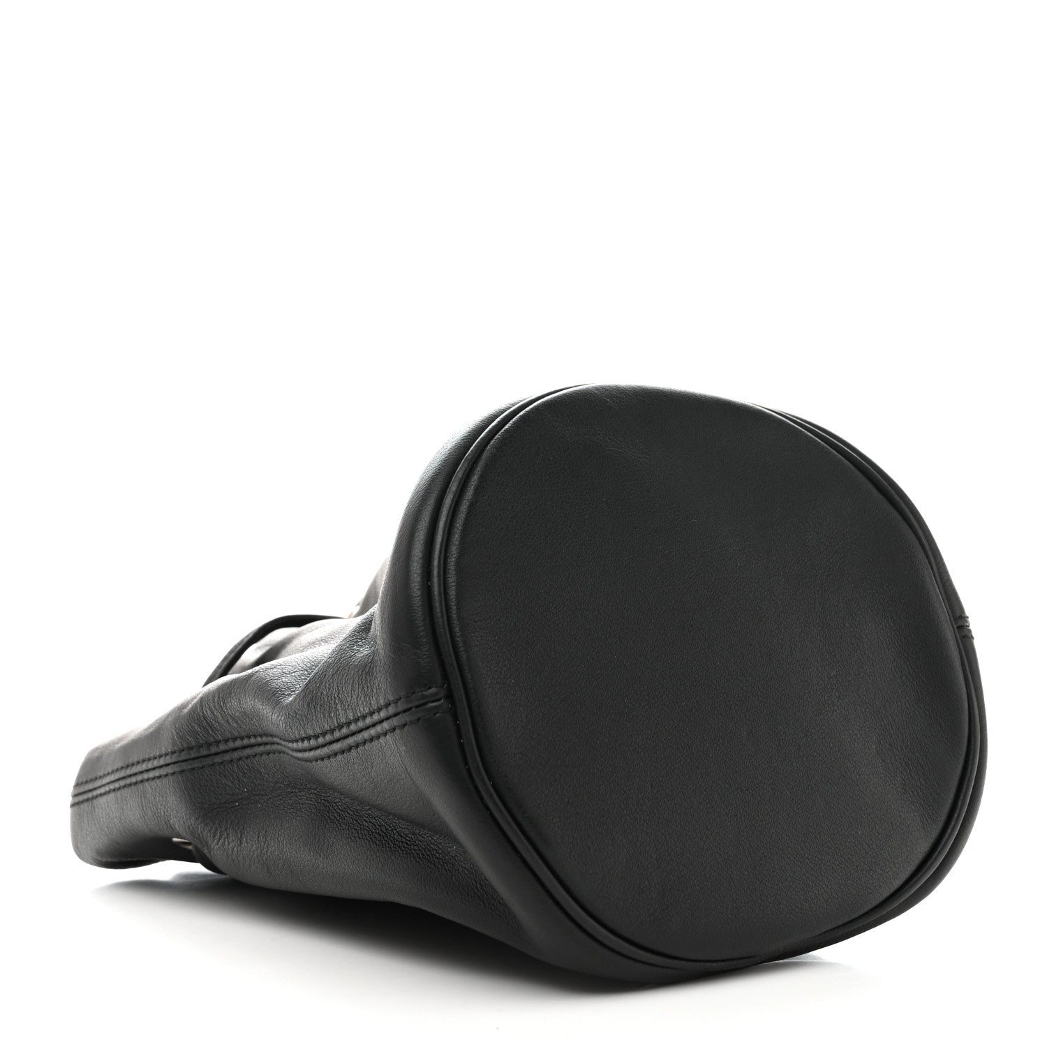 Balenciaga Smooth Calfskin Logo XS Everyday Drawstring Bucket Bag Black 4 of 10