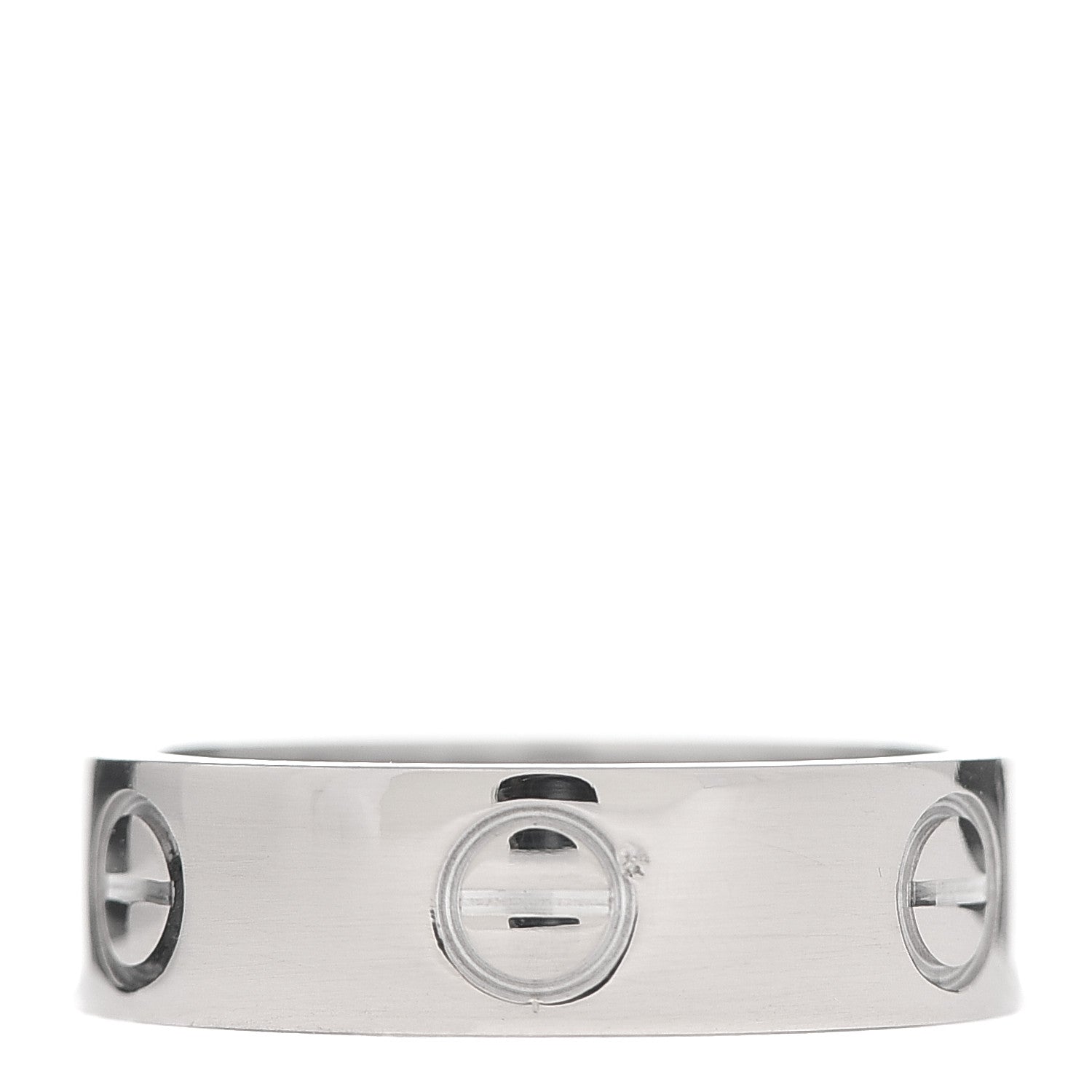 Cartier 18K White Gold 5.5mm LOVE Ring 51 5.75 1 of 4