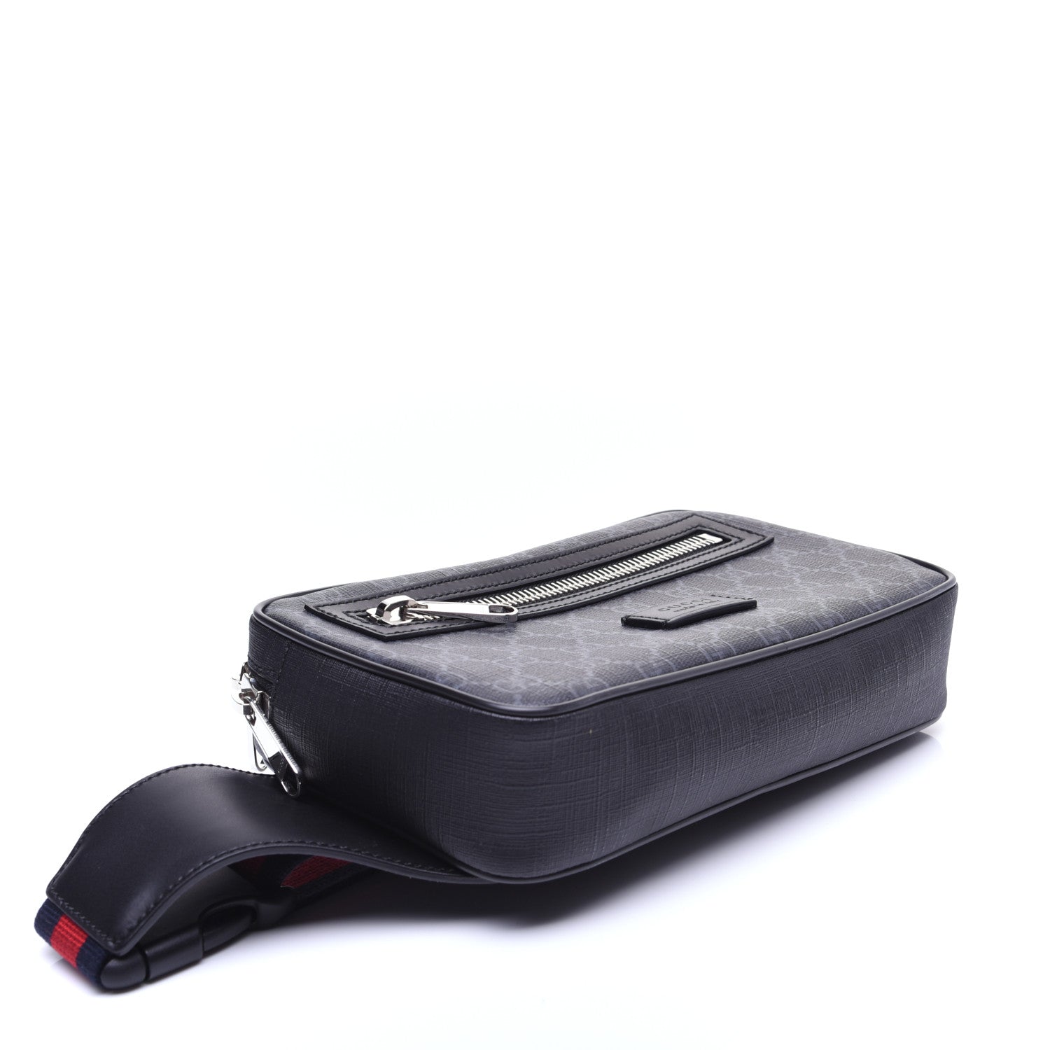 Gucci Soft GG Supreme Monogram Web Belt Bag Black Grey 4 of 9