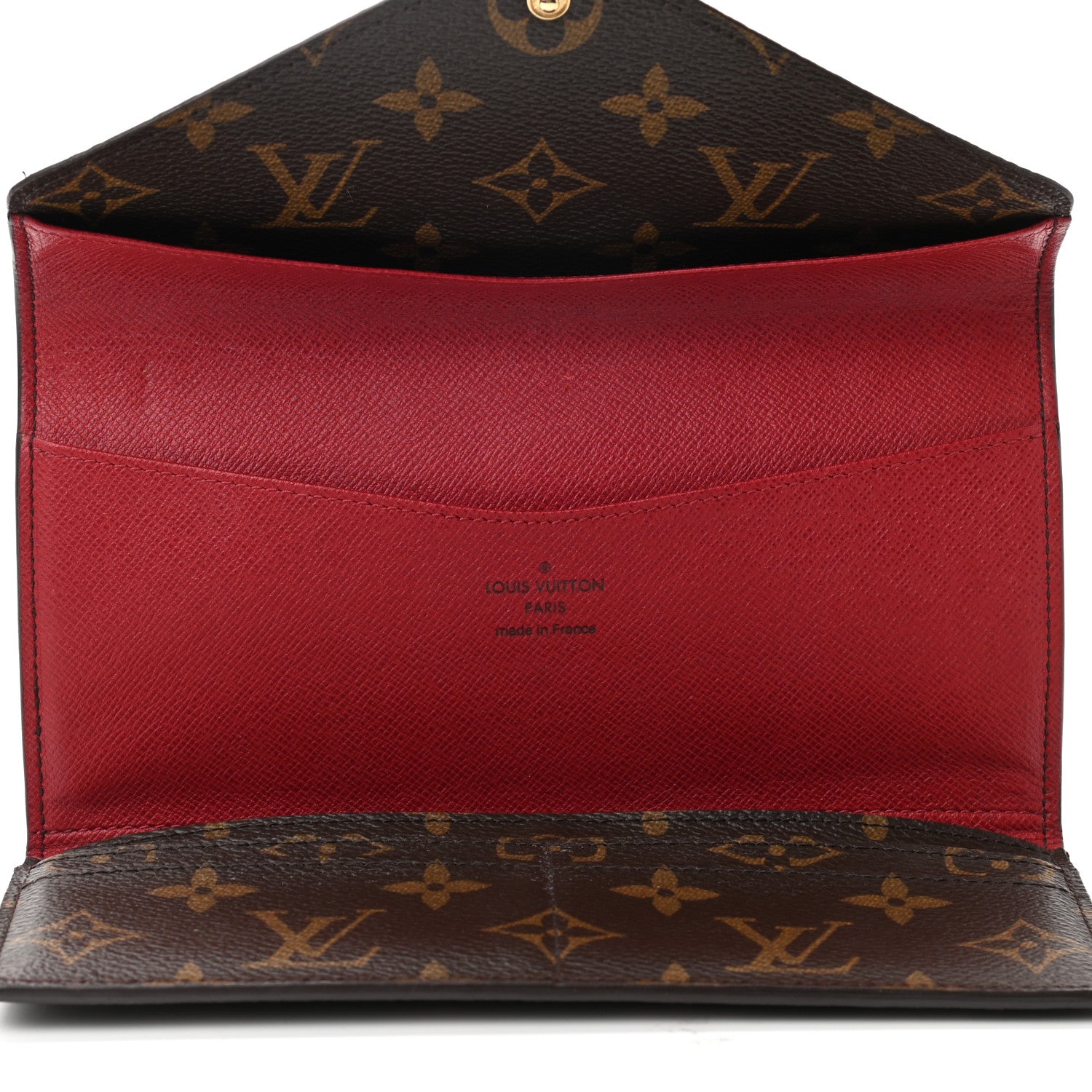 Louis Vuitton Monogram Josephine Wallet Red 5 of 10