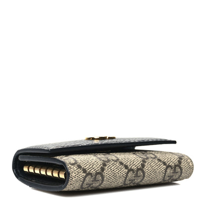 Gucci Dollar Calfskin GG Supreme Monogram GG Marmont 6 Key Holder Case Black Beige Ebony 4 of 7