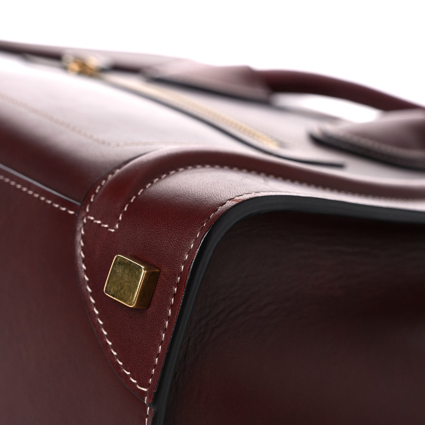 Smooth Calfskin Micro Luggage Burgundy