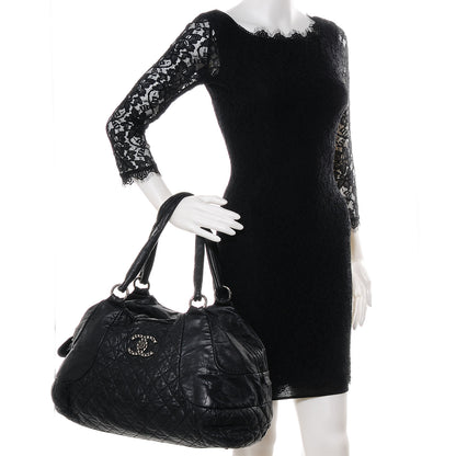 Chanel Aged Calfskin Coco Rider Bowling Bag Black 2 of 7