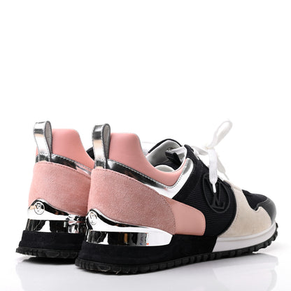 Louis Vuitton Suede Calfskin Run Away Sneakers 39 Blue Pink White 4 of 9