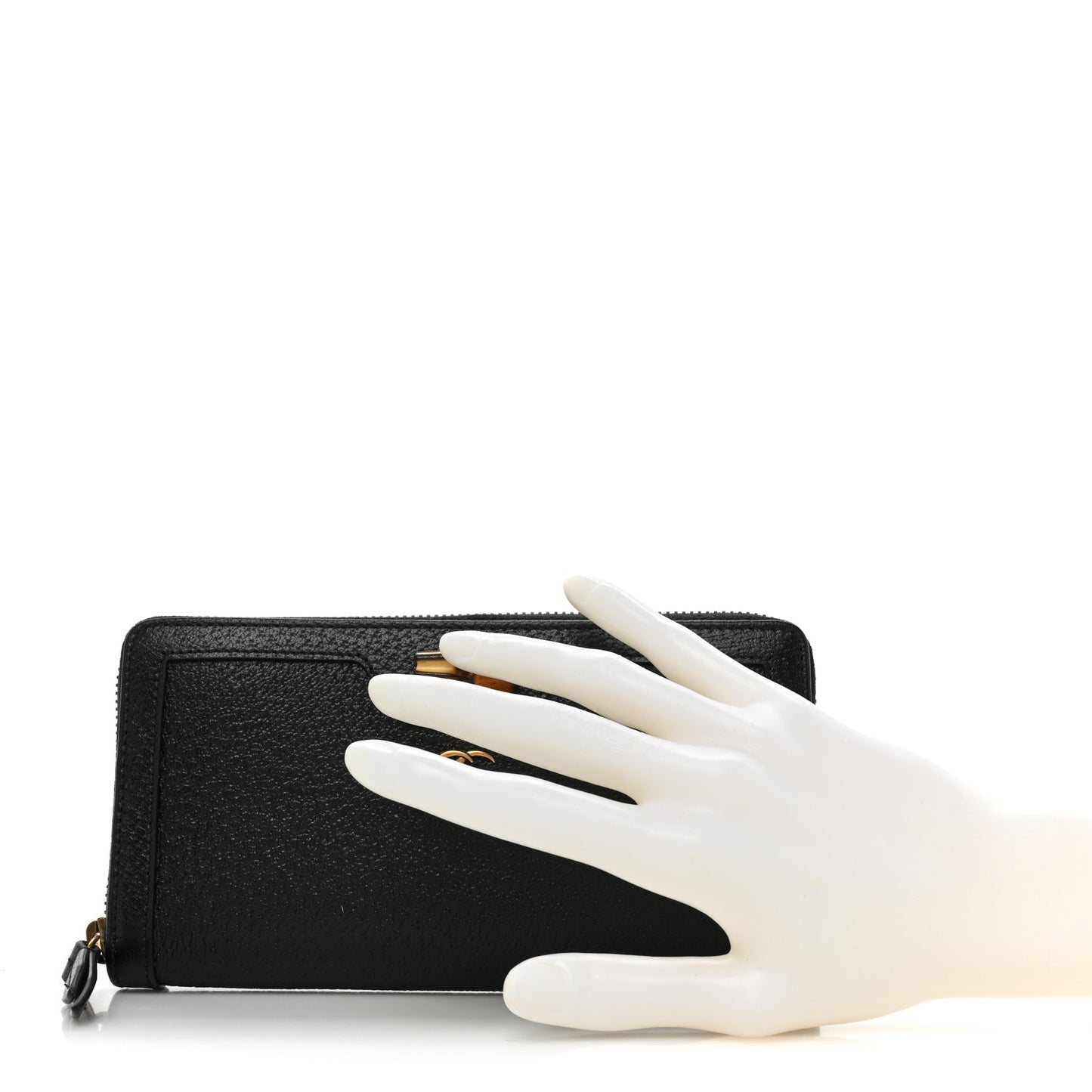 Wonka Grain Calfskin Diana Continental Wallet Black
