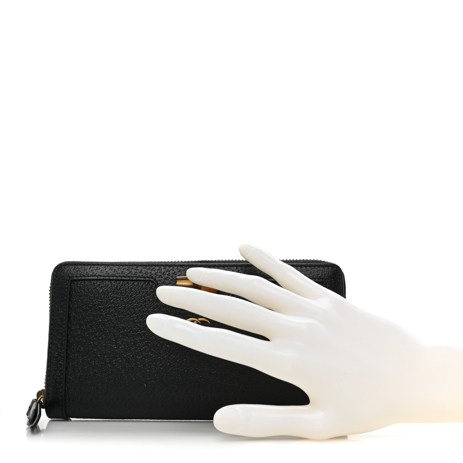 Gucci Wonka Grain Calfskin Diana Continental Wallet Black 2 of 13