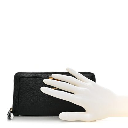 Gucci Wonka Grain Calfskin Diana Continental Wallet Black 2 of 13