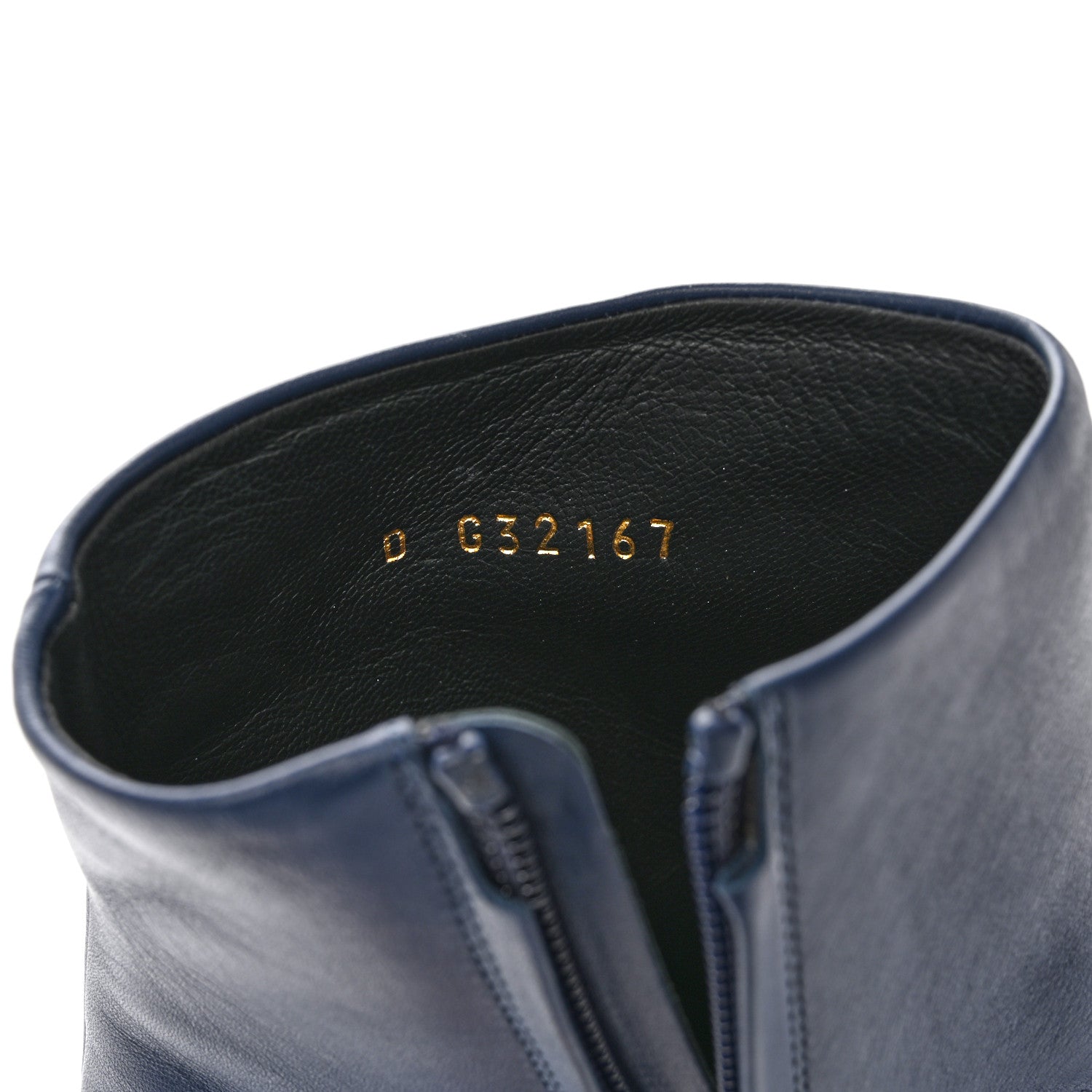 Chanel Crumpled Patent Calfskin Cap Toe Short Boots 36.5 Blue Back 8 of 8