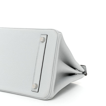 Hermes Taurillon Clemence Birkin 30 Bleu Pale 10 of 11