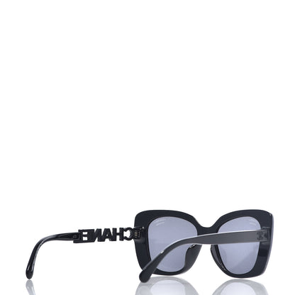Chanel Acetate Strass Polarized Square Sunglasses 5422-B Black 4 of 8
