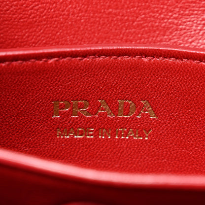 Prada Saffiano Cuir Small Double Bag Black Fuoco 6 of 10