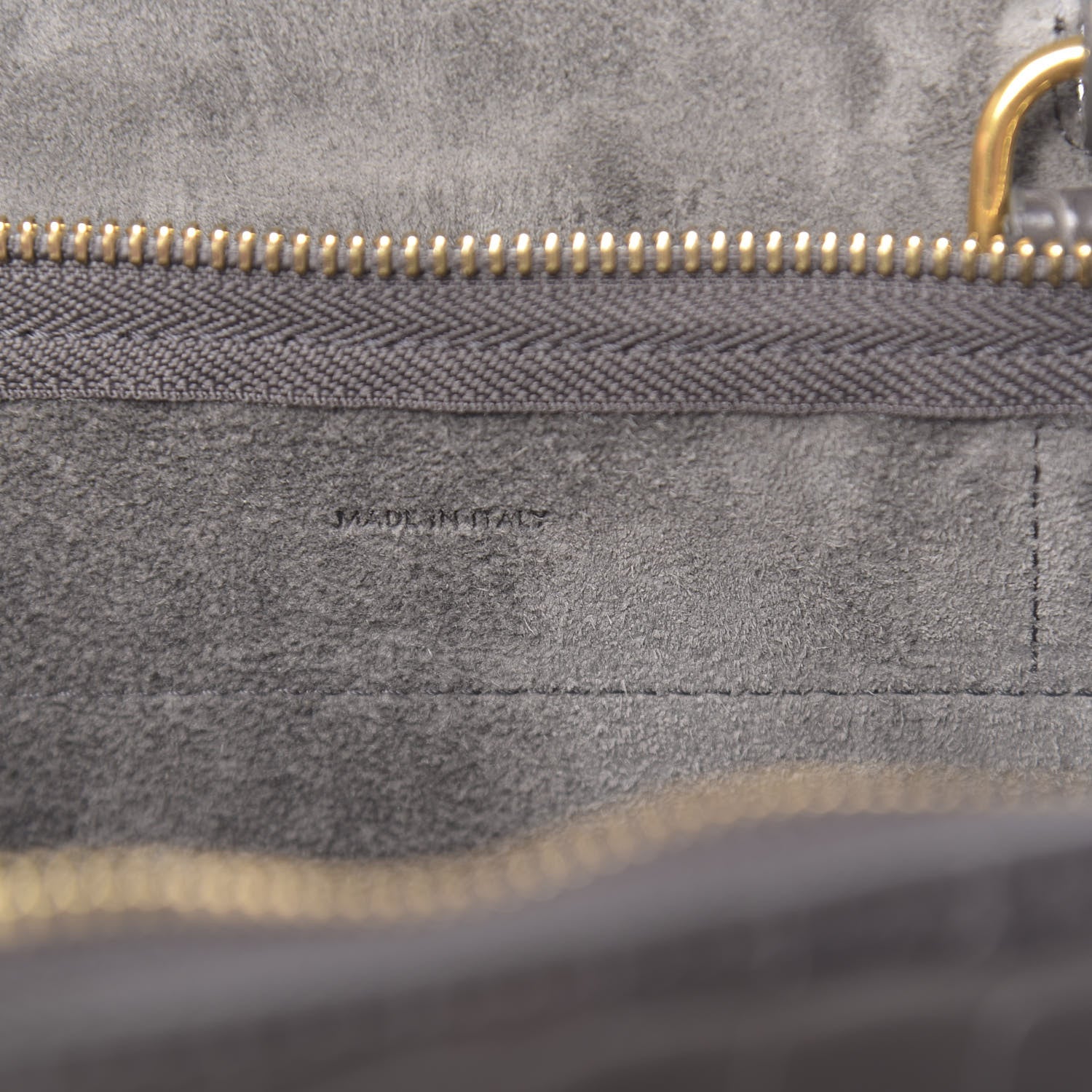 Celine Calfskin Crocodile Embossed Nano Belt Bag Grey 6 of 10