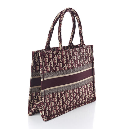 Christian Dior Oblique Medium Book Tote Burgundy Multicolor 3 of 9