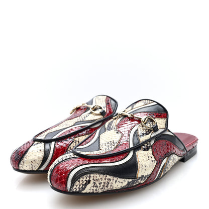 Gucci Snakeskin Womens Princetown Slippers 37.5 Multicolor 2 of 9