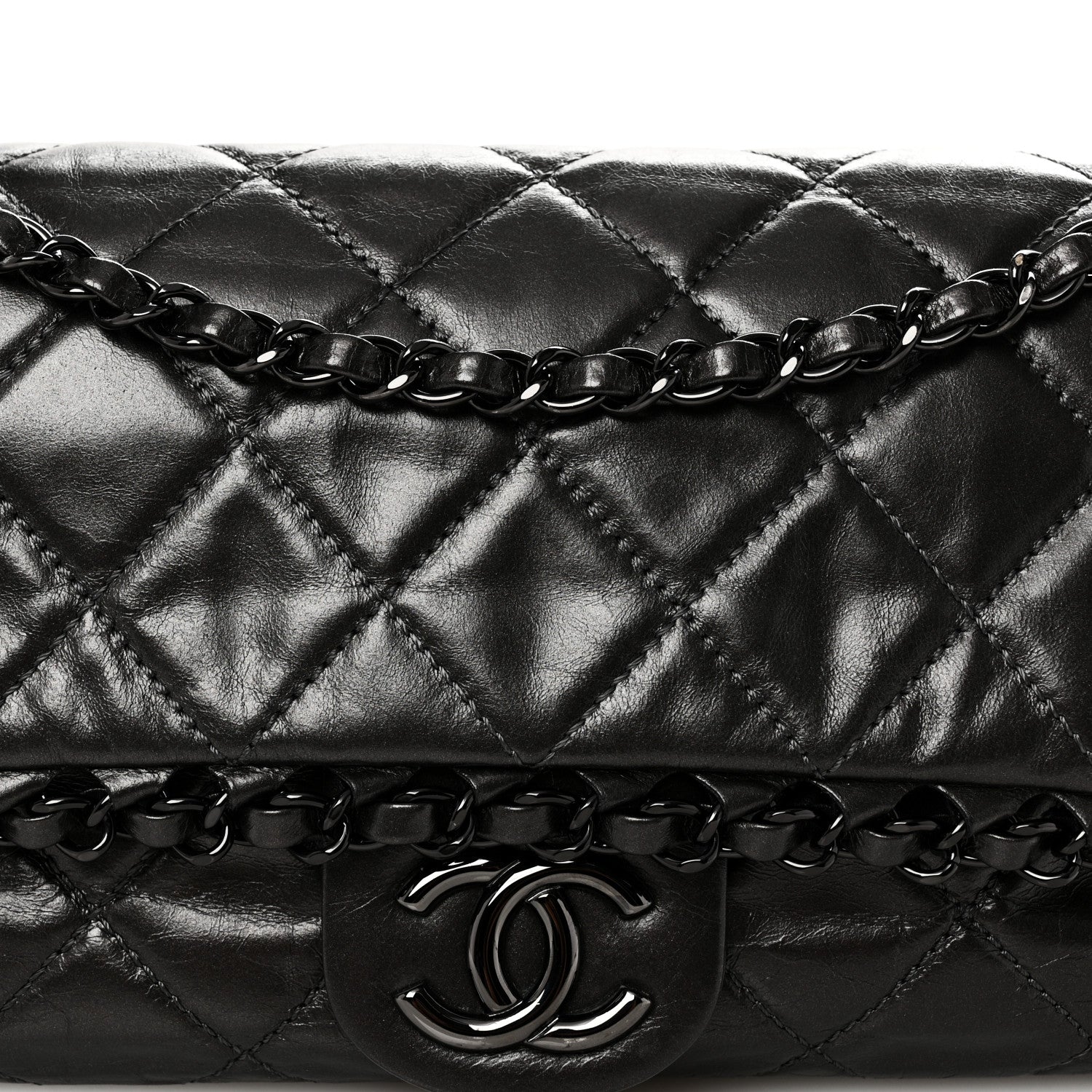 Chanel Calfskin Quilted Medium Chain Me Flap Grey 8 of 10