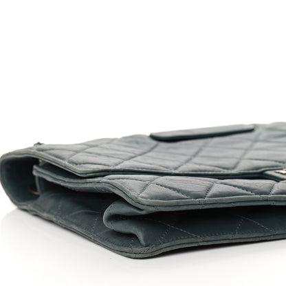 Chanel Washed Lambskin Quilted Maxi Take Away Flap Turquoise 10 of 11