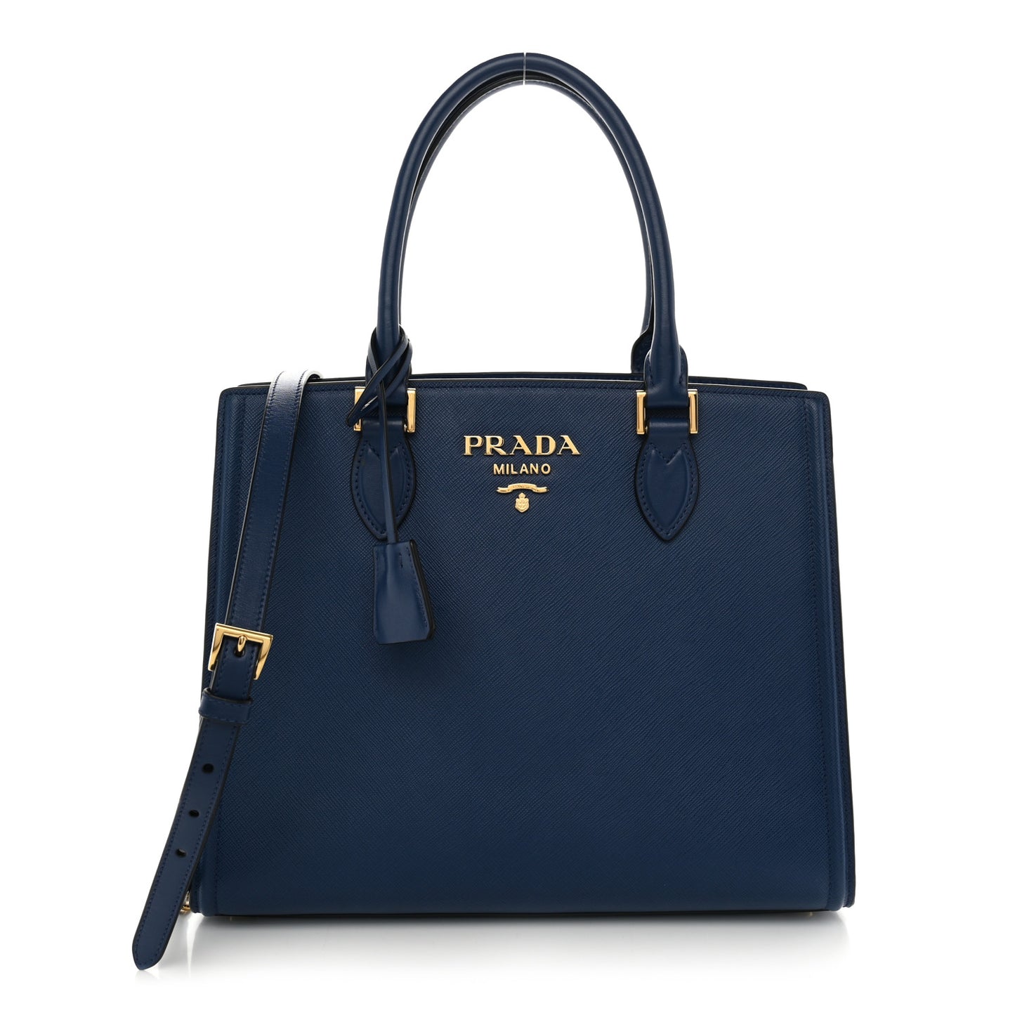 Saffiano Soft Calfskin Large Tote Bluette