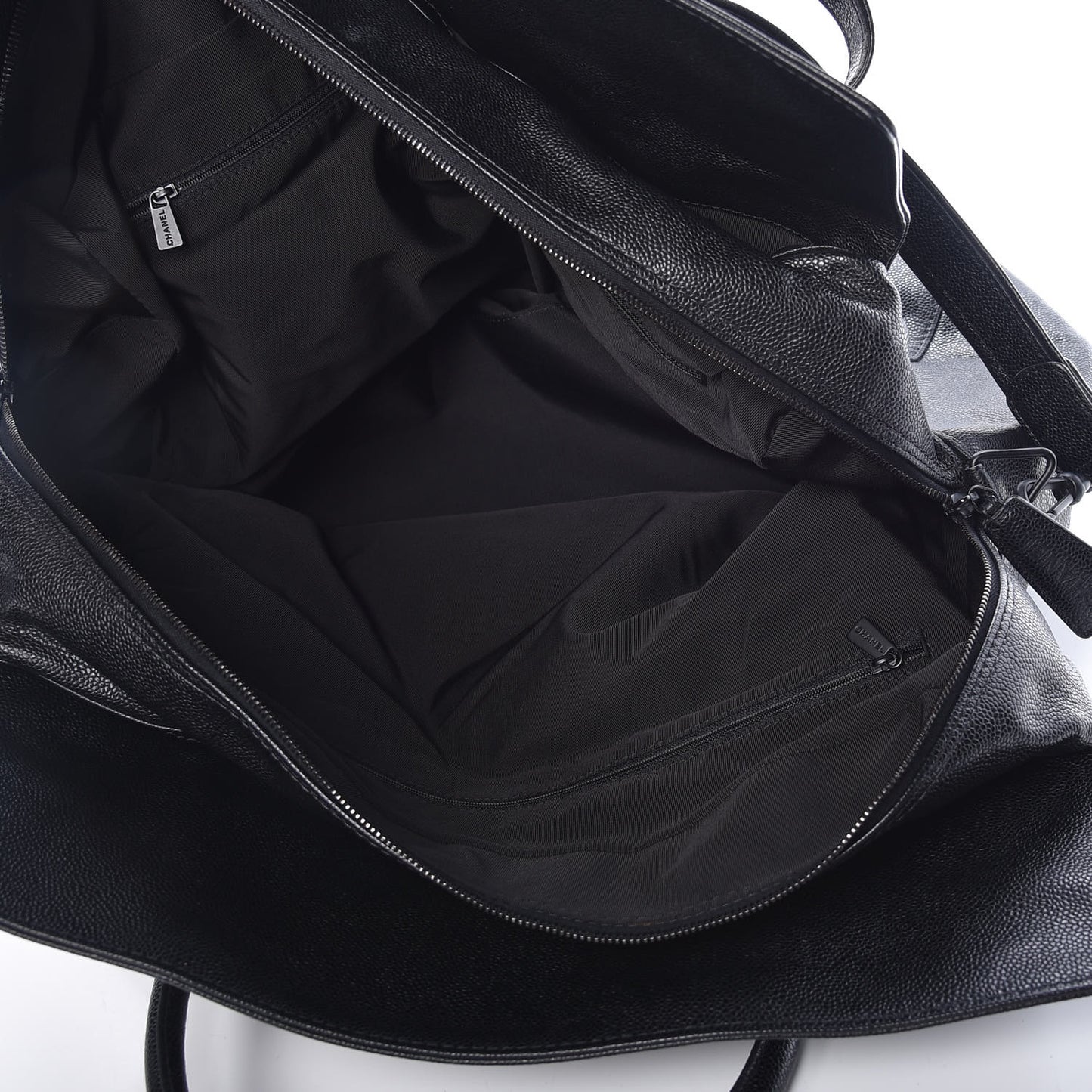 Caviar Large CC Shoulder Bag Black