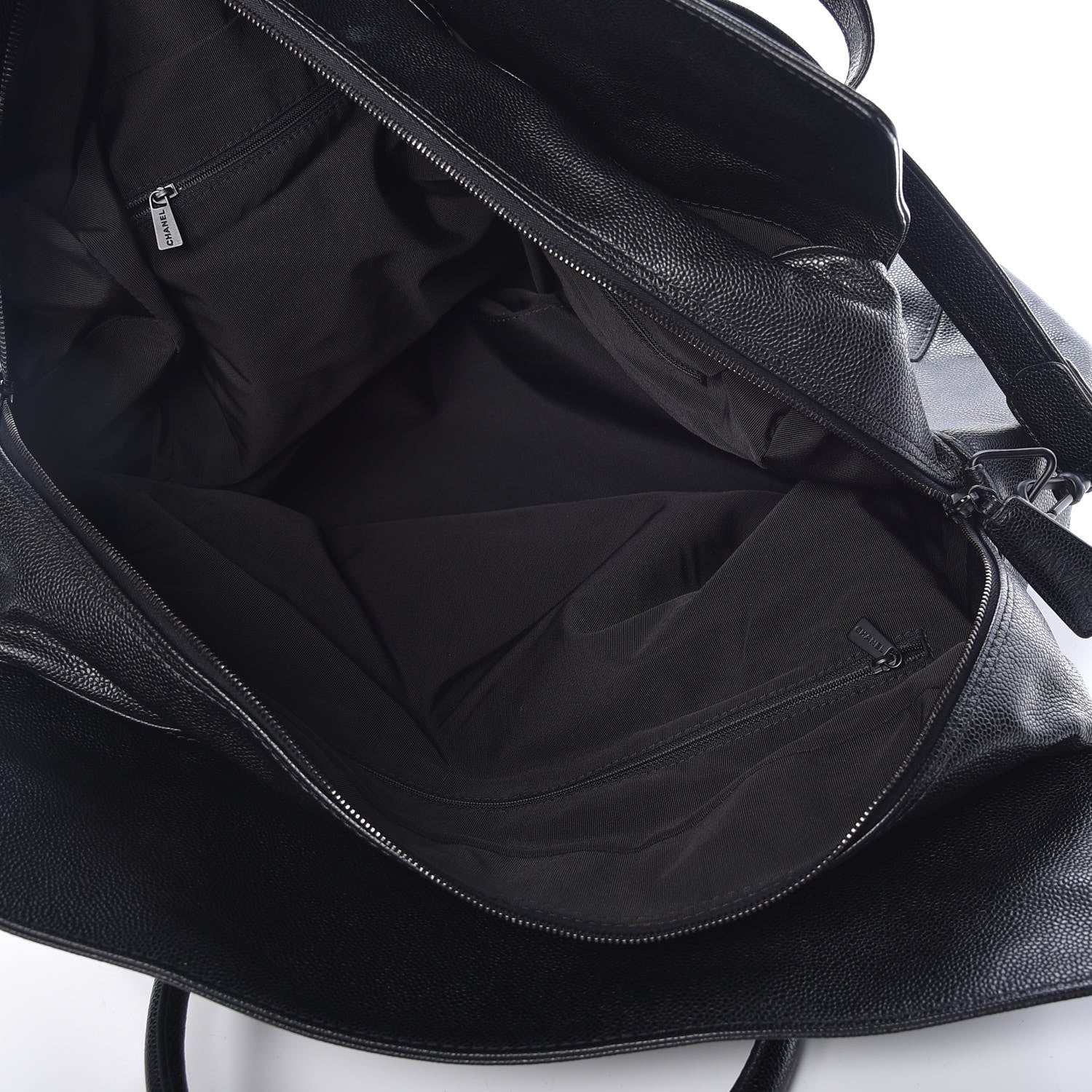 Chanel Caviar Large CC Shoulder Bag Black 5 of 9