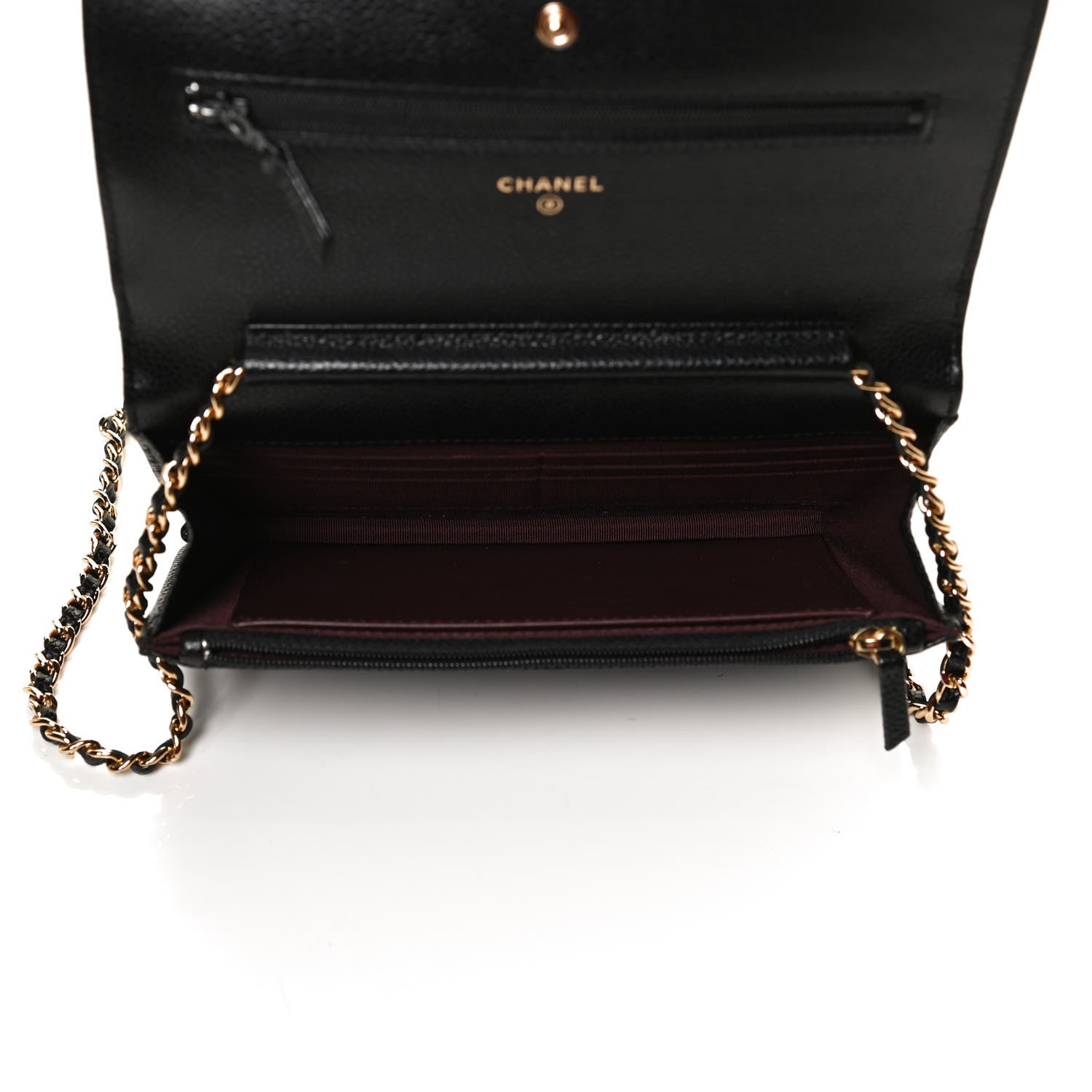 Chanel Caviar Quilted Wallet On Chain WOC Black 4 of 12