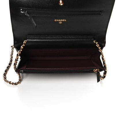 Chanel Caviar Quilted Wallet On Chain WOC Black 4 of 12