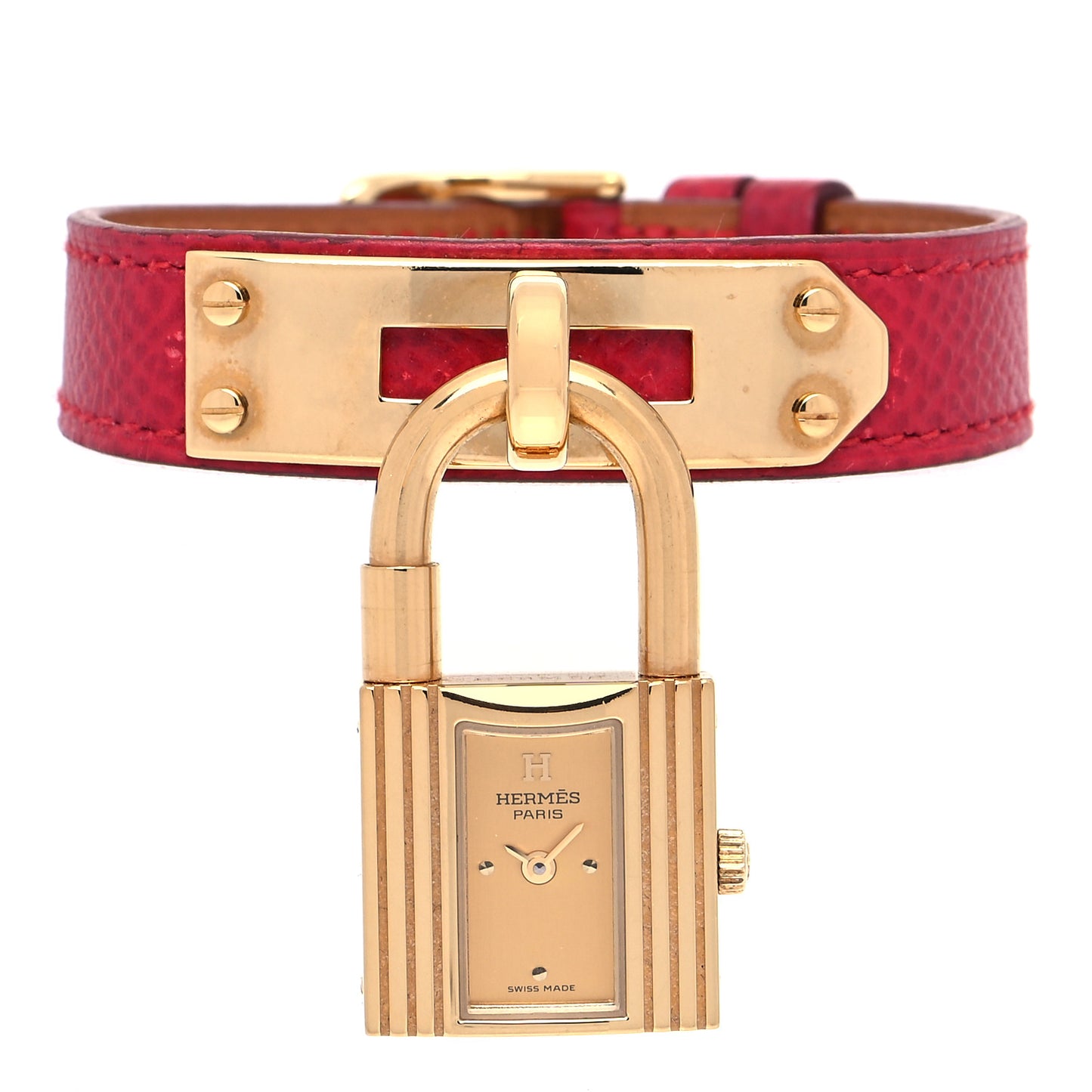 Stainless Steel Courchevel 20mm Kelly Cadena Quartz Watch Rouge