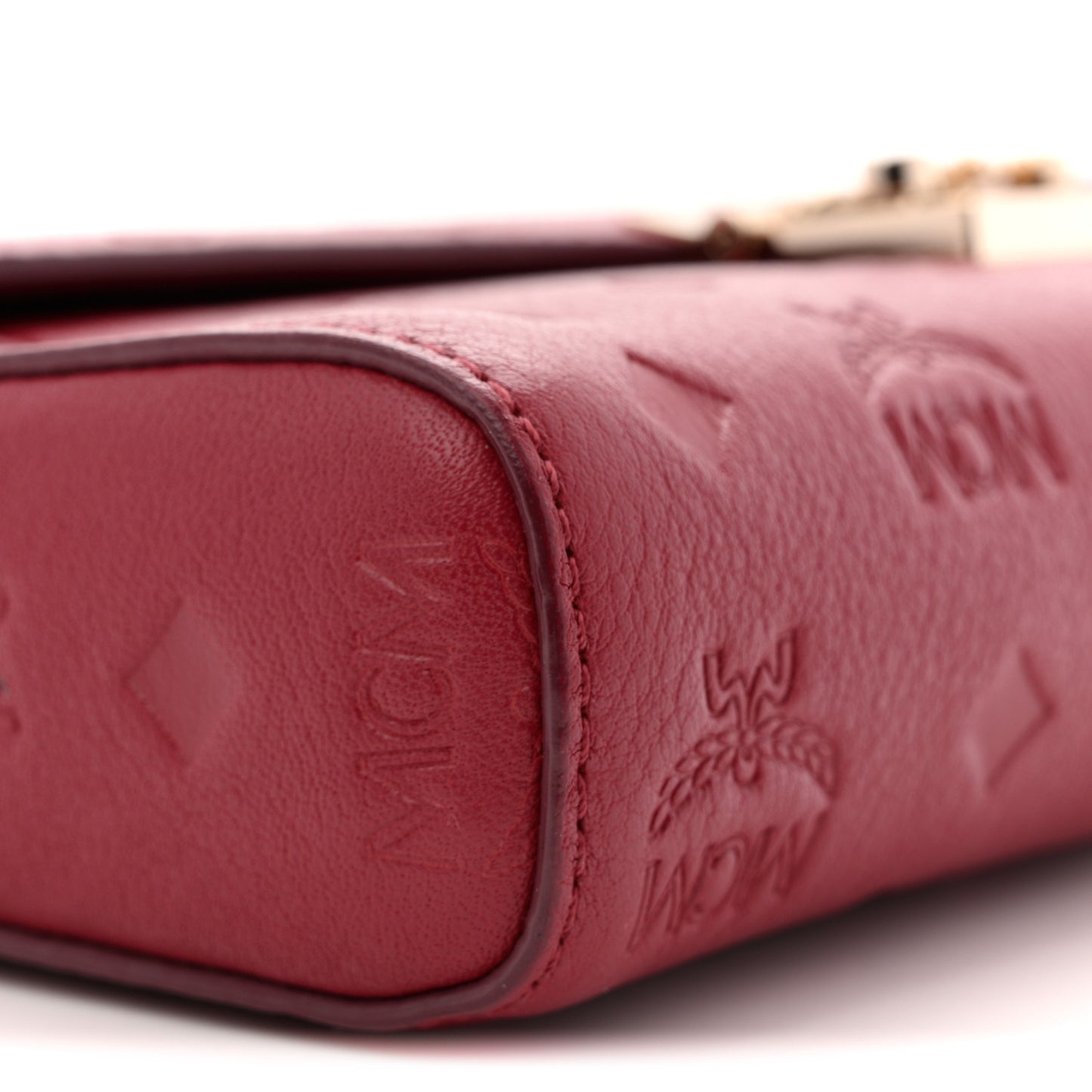 Calfskin Ottomar Monogram Medium Millie Crossbody Bag Ruby Red