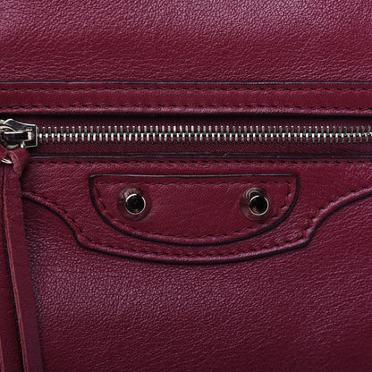Balenciaga Veau Papier Classic Silver Hardware A4 Zip Around Tote Rouge Pourpre 24 of 38
