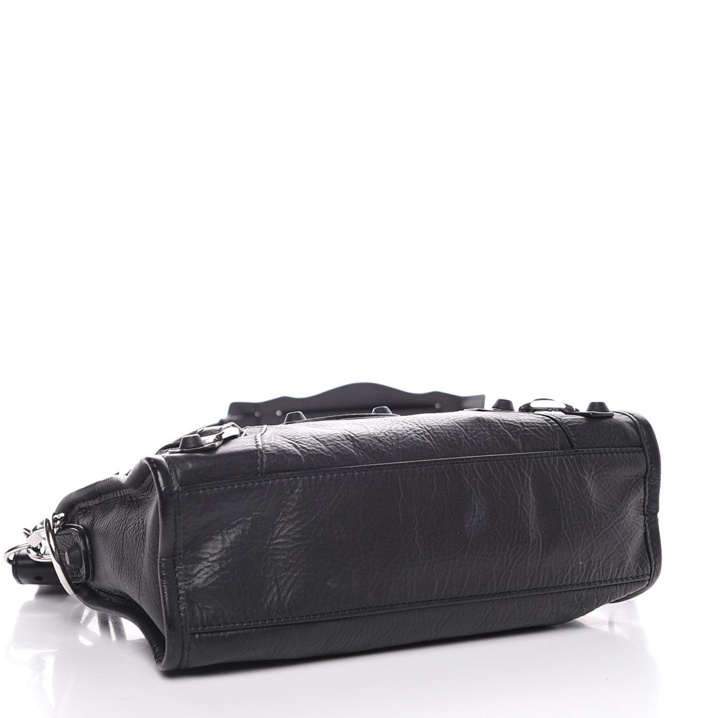 Matte Goatskin Rubber Covered Classic Hardware Mini City Black