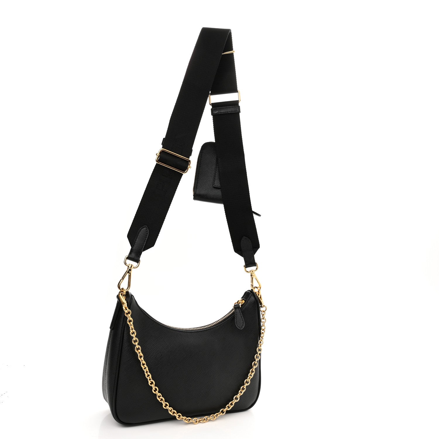 Prada Saffiano Lux Re-Edition 2005 Shoulder Bag Black 3 of 10