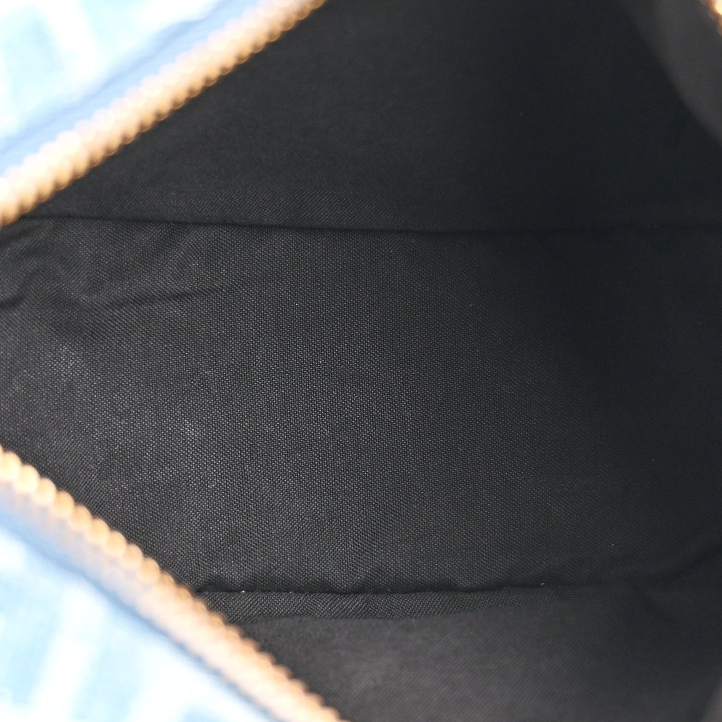 Denim Vitello King F is Fendi FF Embroidered Mini Fendigraphy Hobo Bag Denim Sand