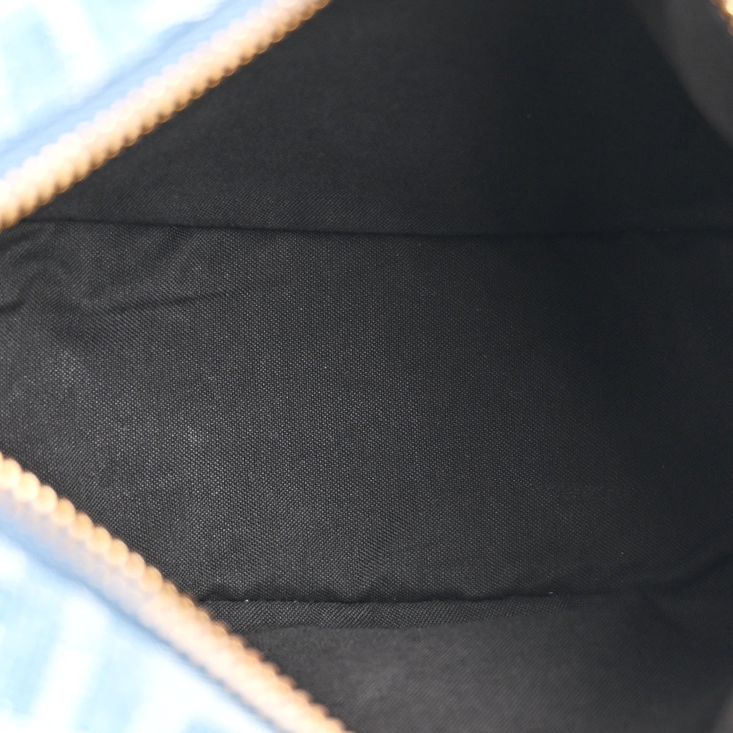 Fendi Denim Vitello King F is Fendi FF Embroidered Mini Fendigraphy Hobo Bag Denim Sand 5 of 10