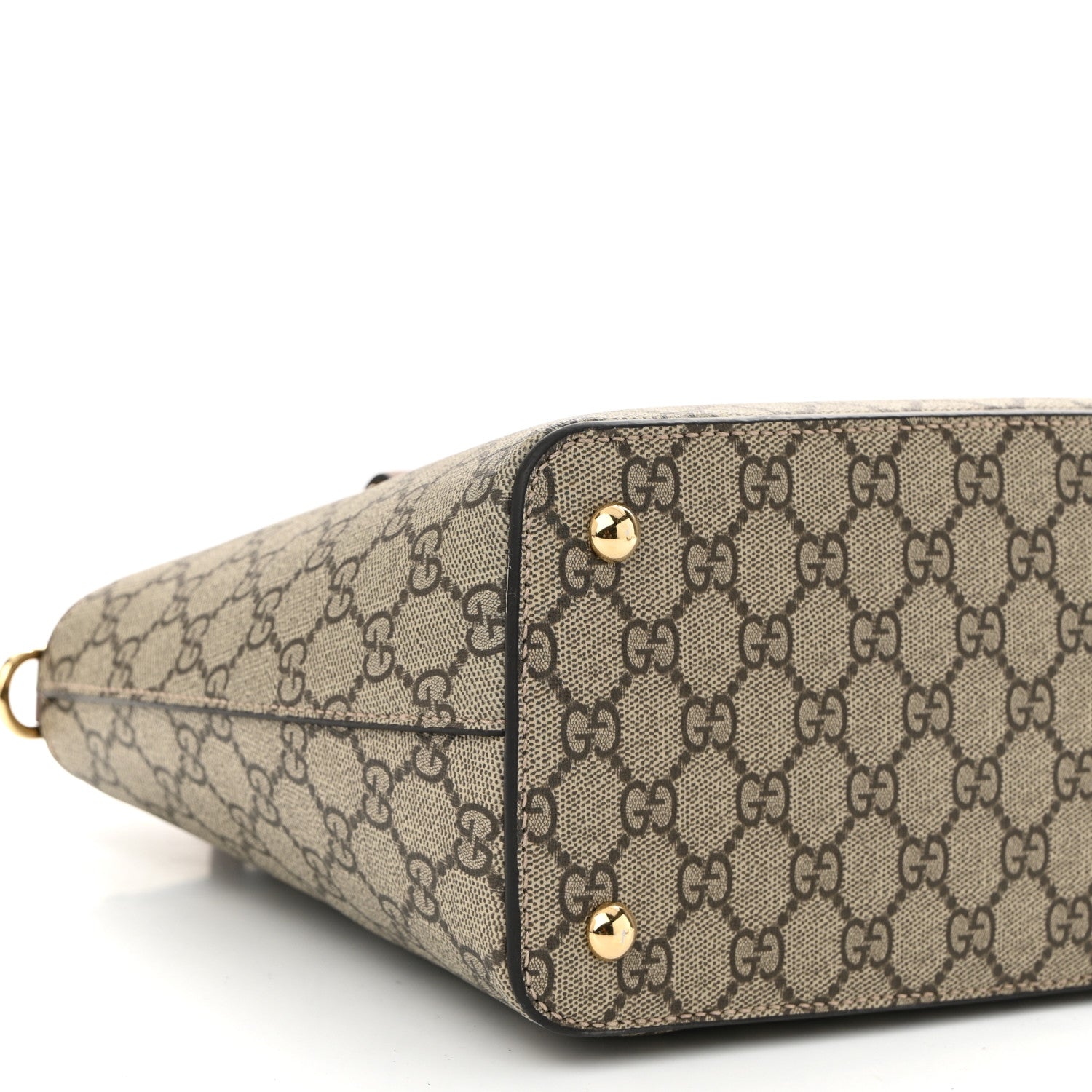Gucci GG Supreme Monogram Small Zip Top Tote Beige Tuscany 9 of 10