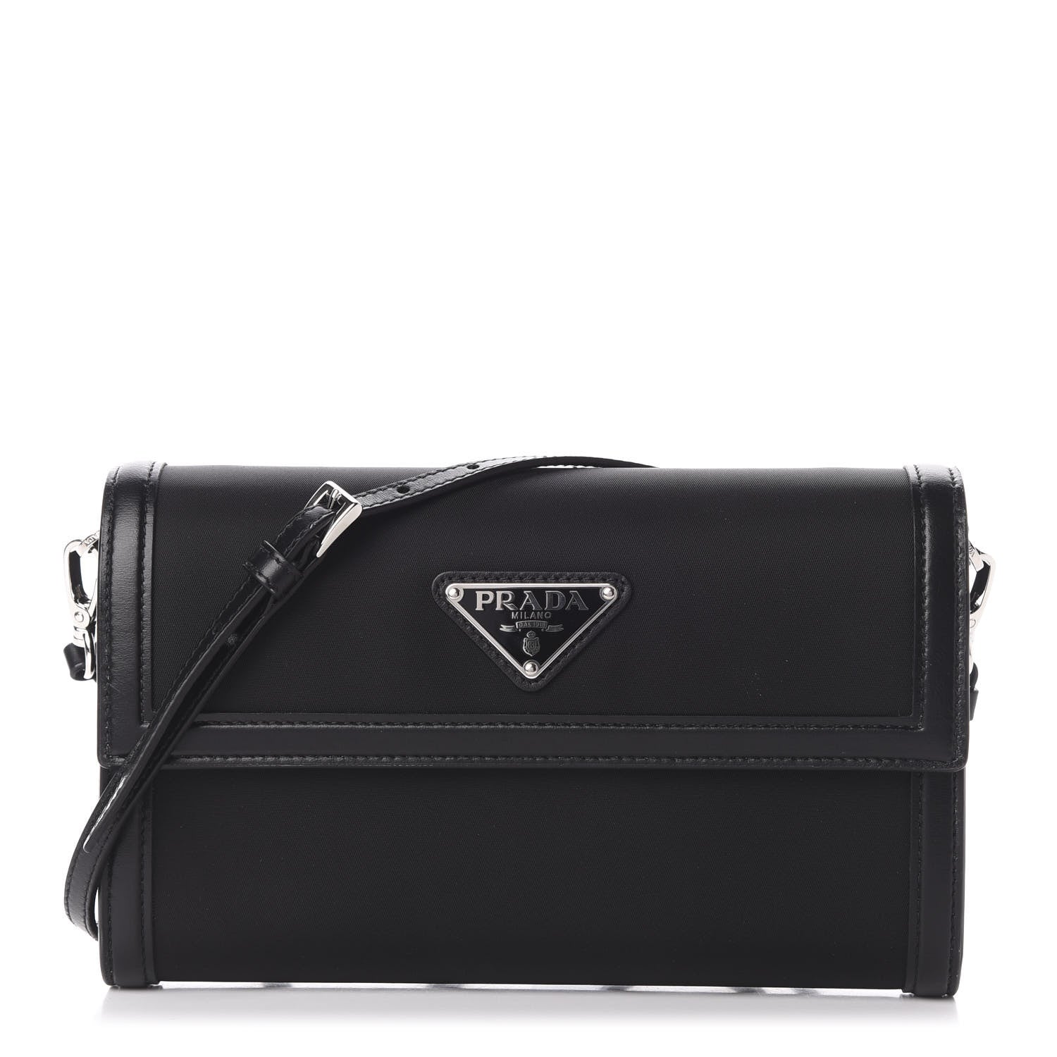 Prada Nylon Tessuto Clutch On Chain Black 1 of 10