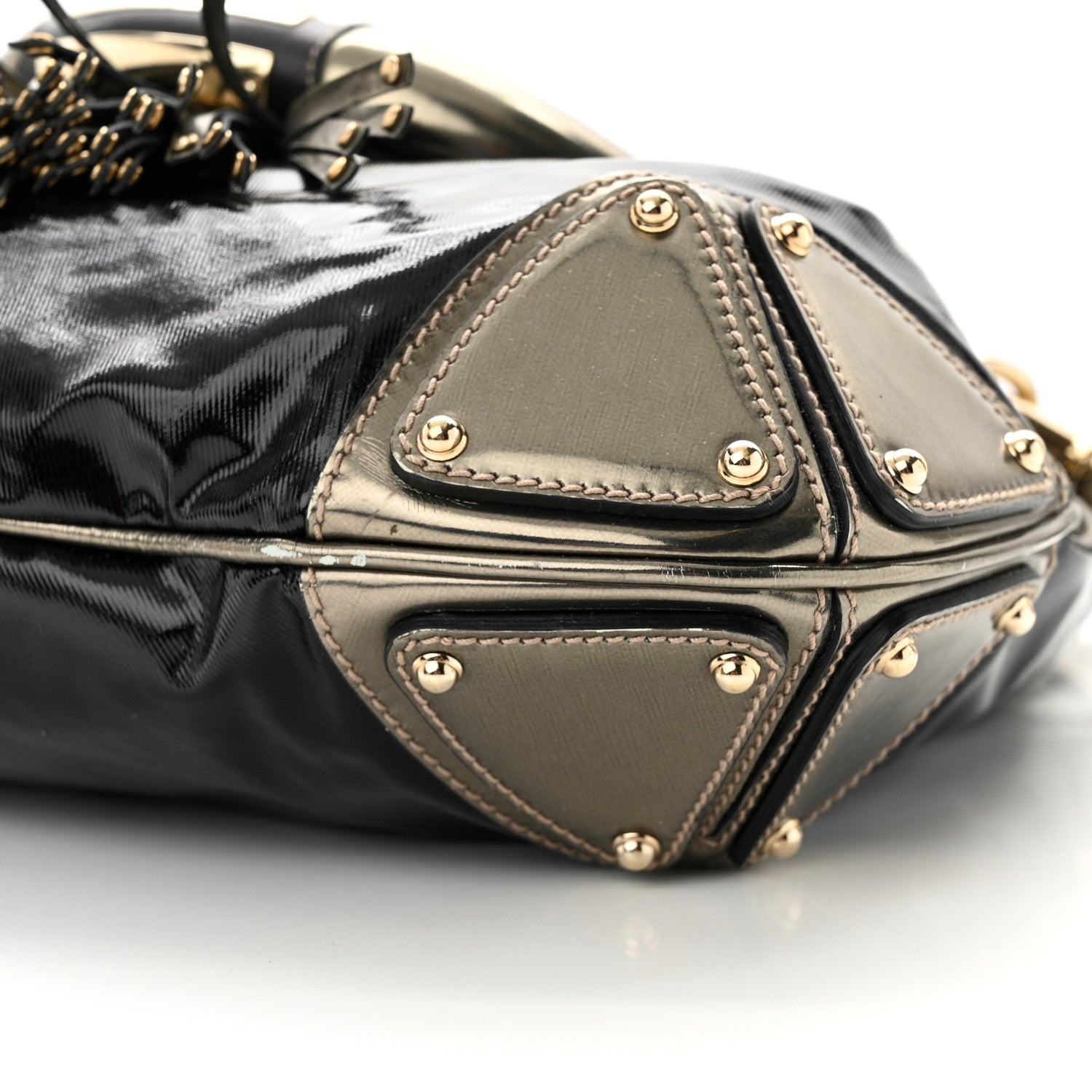 Gucci Coated Canvas Medium Indy Top Handle Hobo Black 10 of 14