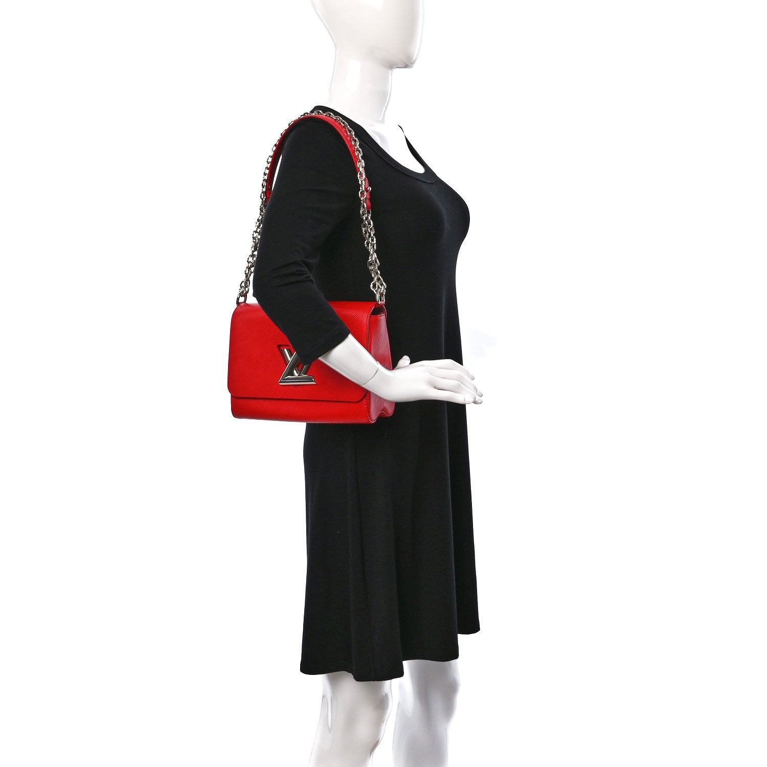Louis Vuitton Epi Twist Shoulder Bag MM Coquelicot 2 of 8